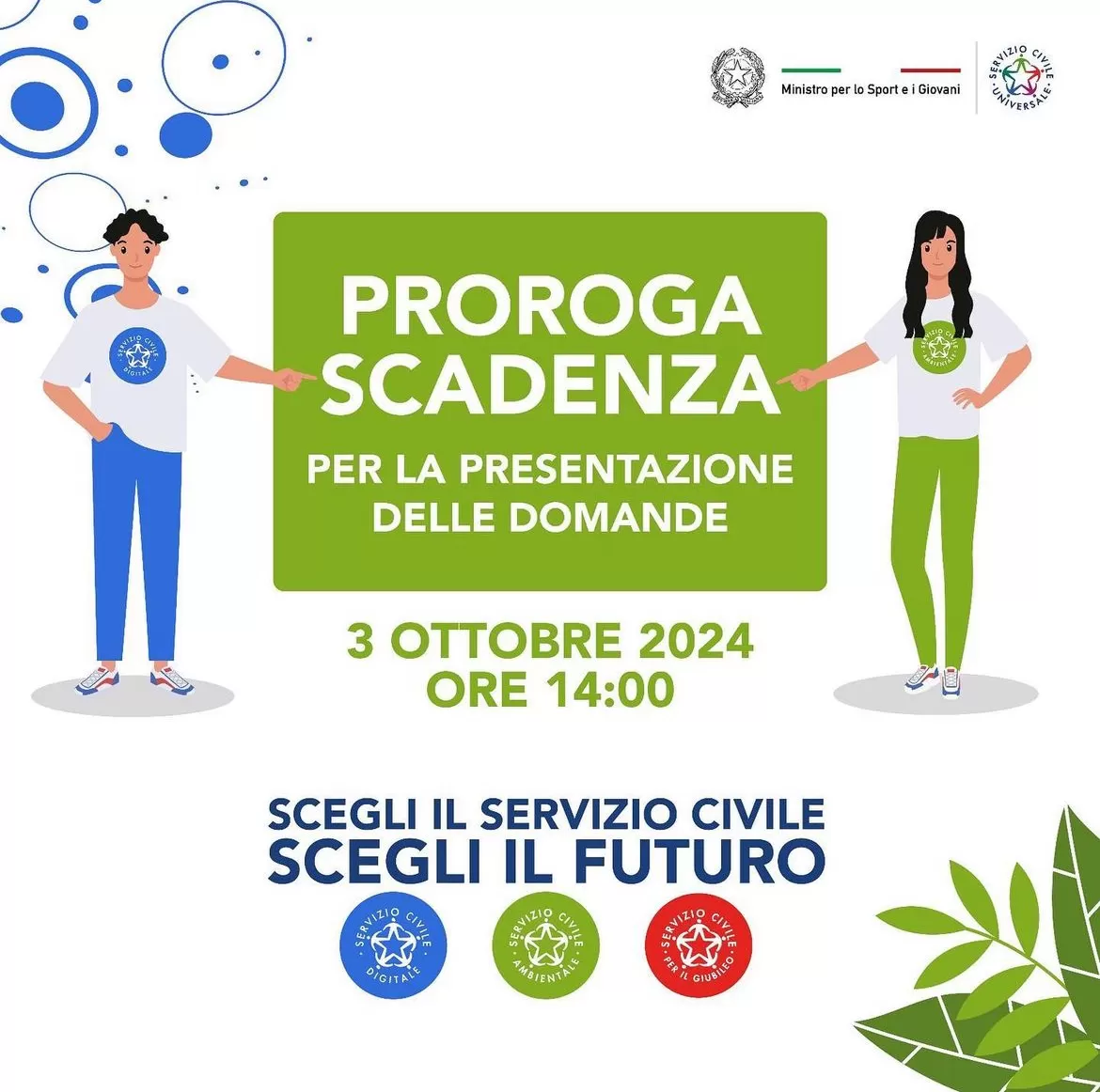 Bando servizio civile universale: ambientale, digitale, Giubileo 2025