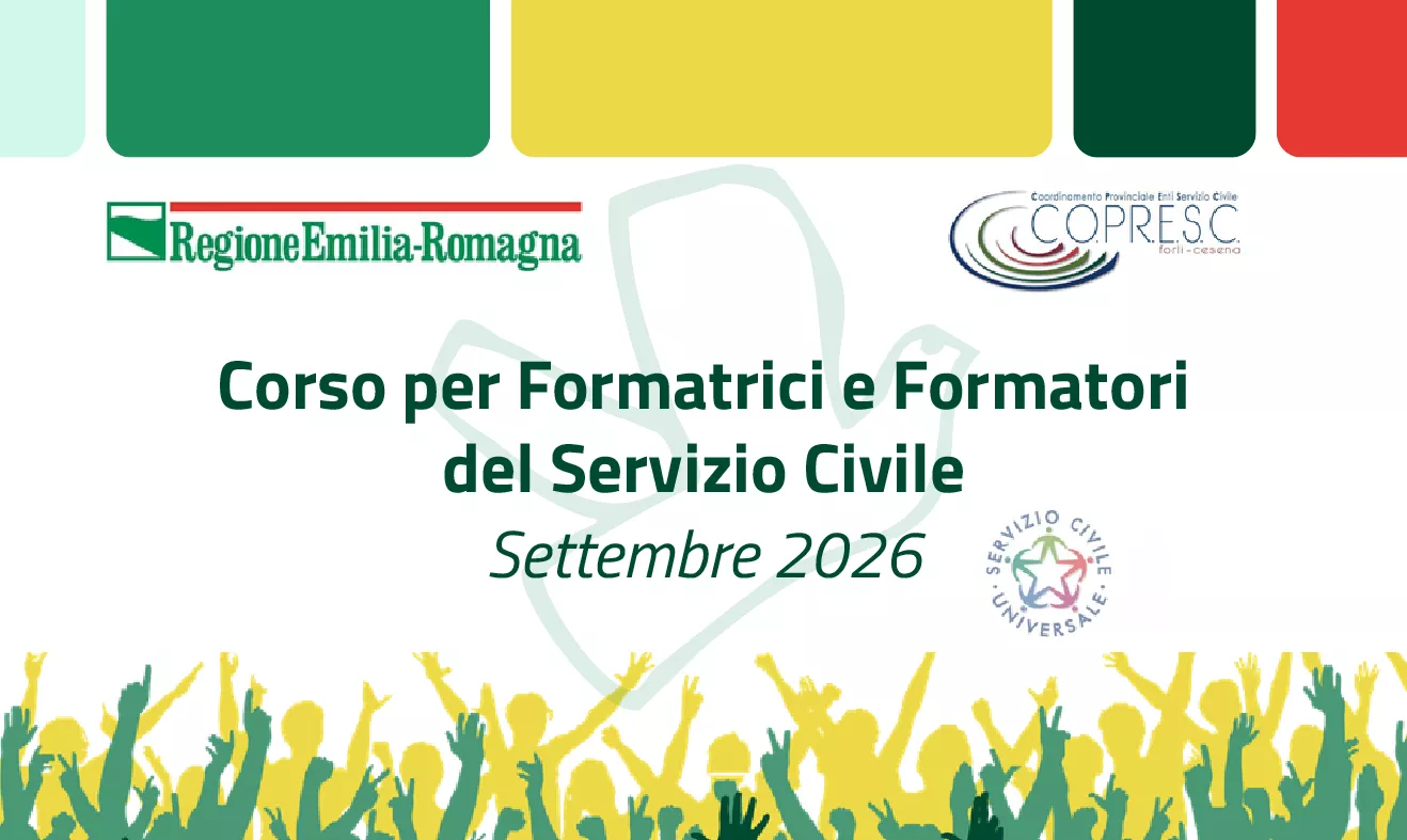 Corso per Formatrici e Formatori del Servizio Civile: pubblicato l’Avviso regionale
